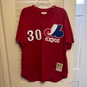 Tim Raines Expos Mitchell & Ness Auth BP Jersey XL
